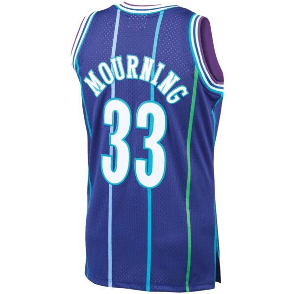 Alonzo Mourning Charlotte Hornets Mitchell & Ness 1994/95 Hardwood Classics Swingman Jersey - Purple