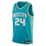 Brandon Miller 24 Charlotte Hornets 2023/24 City Edition Swingman Jersey - Teal