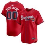 Atlanta Braves   Alternate Limited Custom Jerseyu00c2u00a0u00e2u20acu201c Red