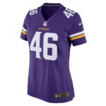 Aaron Dykes 46 Minnesota Vikings Women Team Game Jersey - Purple