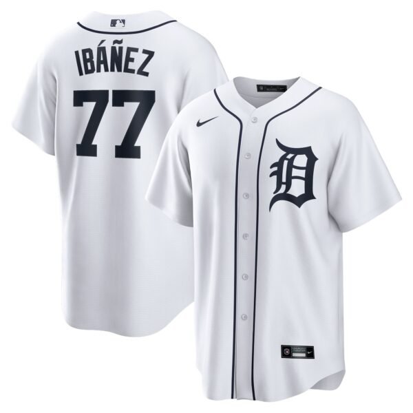 Andy Ibu00c3u00a1u00c3u00b1ez Detroit Tigers  Home  Replica Player Jersey - White