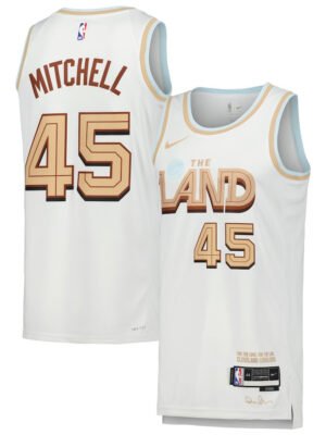 Donovan Mitchell 45 Cleveland Cavaliers Swingman Men Jersey - City Edition - White
