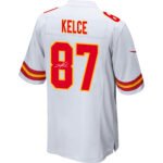 Travis Kelce 87 Signed Kansas City Chiefs Super Bowl LVIII Game Men Jersey - White