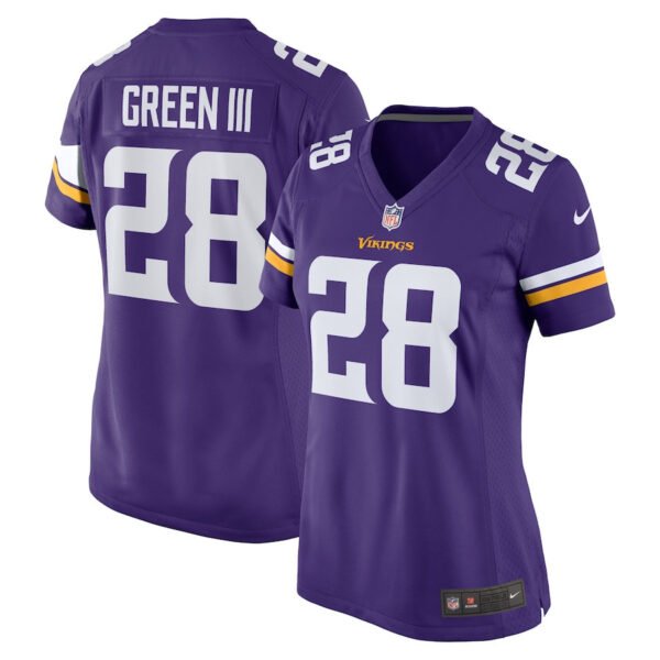 A.J. Green III 28 Minnesota Vikings Team Game Women Jersey - Purple