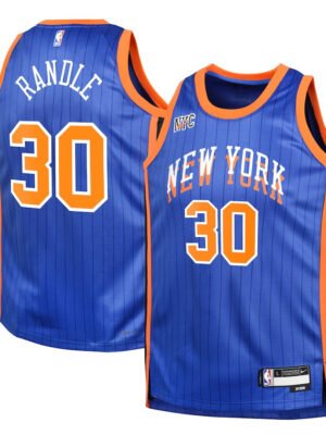 Julius Randle 30 New York Knicks 2023/24 City Edition Swingman YOUTH Jersey - Blue