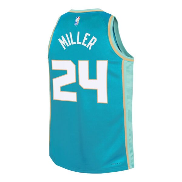 Brandon Miller 24 Charlotte Hornets 2023/24 City Edition Swingman YOUTH Jersey - Teal