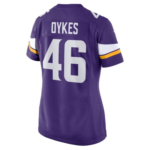 Aaron Dykes 46 Minnesota Vikings Women Team Game Jersey - Purple