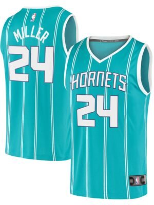Brandon Miller Charlotte Hornets Fanatics Youth 2023 NBA Draft First Round Pick Fast Break Replica Jersey - Icon Edition - Teal
