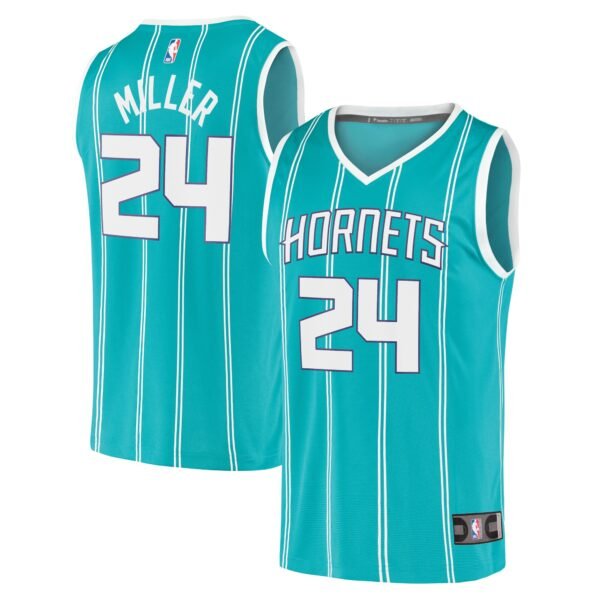 Brandon Miller Charlotte Hornets Fanatics Youth 2023 NBA Draft First Round Pick Fast Break Replica Jersey - Icon Edition - Teal