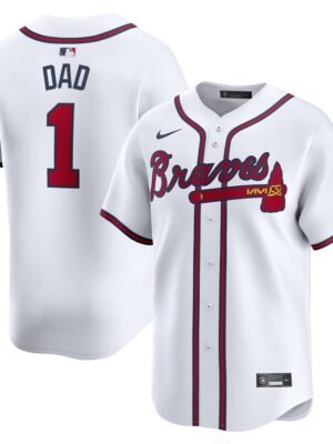 Atlanta Braves  #1 Dad Home Limited Jersey - White