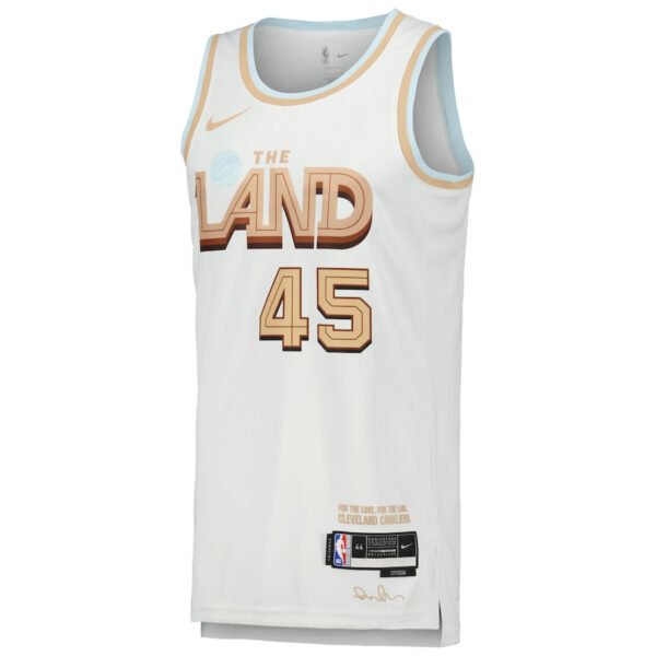 Donovan Mitchell 45 Cleveland Cavaliers Swingman Men Jersey - City Edition - White