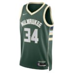 Giannis Antetokounmpo 34 Milwaukee Bucks Unisex Swingman Jersey - Icon Edition - Hunter Green