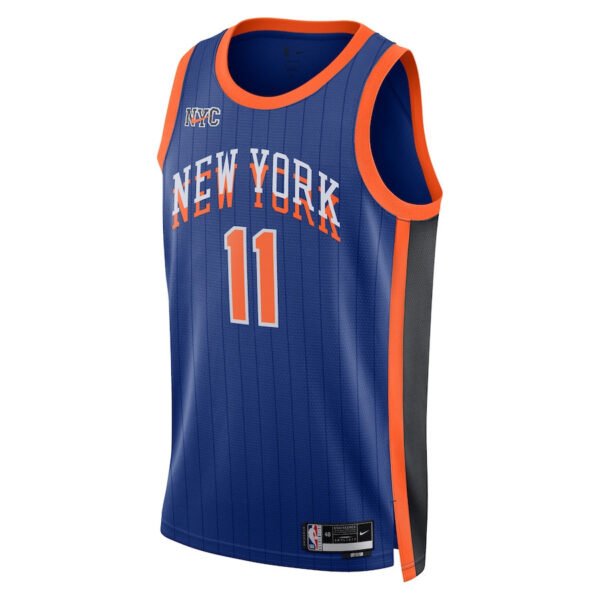 Jalen Brunson 11 New York Knicks 2023/24 City Edition Swingman Jersey - Blue