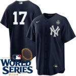 Aaron Boone New York Yankees Alternate Navy Player World Series Jersey