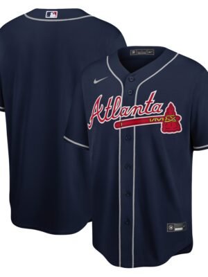 Atlanta Braves  Big & Tall Alternate Replica Team Jersey - Navy