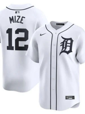 Casey Mize 12 Detroit Tigers Home Limited Player Men Jersey - White
