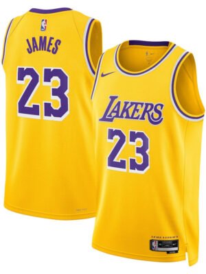 Lebron James 23 Los Angeles Lakers Unisex Swingman Jersey - Icon Edition - Gold