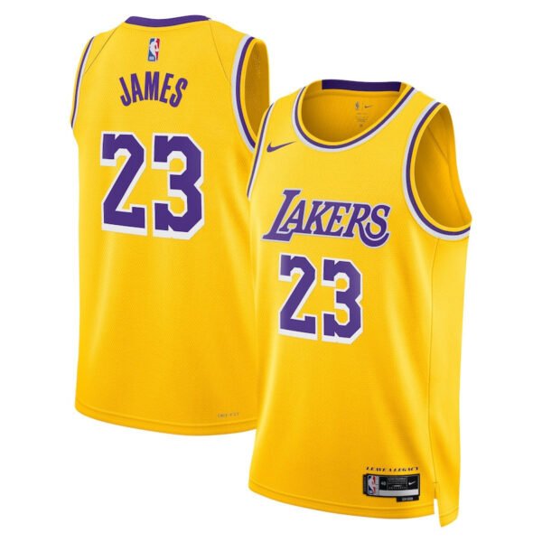 Lebron James 23 Los Angeles Lakers Unisex Swingman Jersey - Icon Edition - Gold