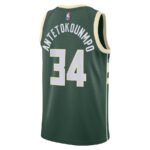 Giannis Antetokounmpo 34 Milwaukee Bucks Unisex Swingman Jersey - Icon Edition - Hunter Green