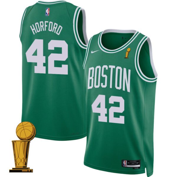 Al Horford 42 Boston Celtics 2024 FINALS CHAMPIONS Jersey - Icon Edition - Kelly Green
