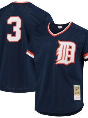 Alan Trammell Detroit Tigers Mitchell & Ness 1984 Authentic Cooperstown Collection Mesh Batting Practice Jersey - Navy