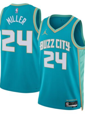 Brandon Miller 24 Charlotte Hornets 2023/24 City Edition Swingman Jersey - Teal