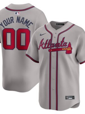 Atlanta Braves  Away Limited Custom Jersey - Gray